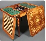 Intarsio Sorrento Italy gaming table showing options 