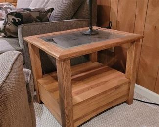$40.00, Oak side  table VG condition