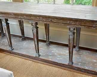 wooden console table