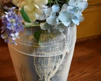 faux flowers, vase