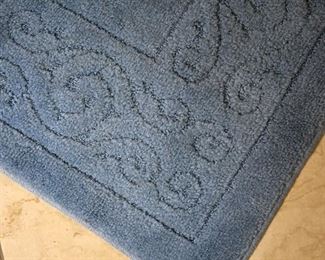 bathroom rug, blue