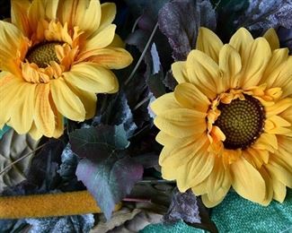 faux sunflowers