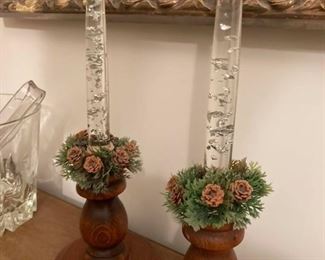 1960s era lucite candles
