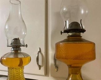 Vintage oil lamps