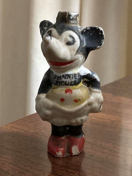 Early rare Disney Minnie Mouse bisque figurine. 1930s