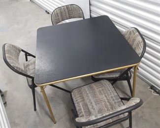 Card Table and Four Matching Chairs