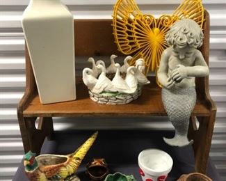 Garden Decor Including McCoy Planter