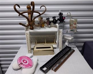 Home Goods Including Wooden Coat Rack