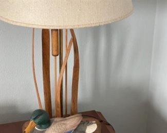 25.   Mid century Mallard duck lamp • 24"H • $50