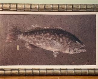 8.   Jim Roberts • Asian motif Grouper Fish  • Lithograph 16/450 • 43"x27" • $140