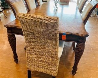 19.   Schnadig • Portofino dinning room table with chairs • $795
