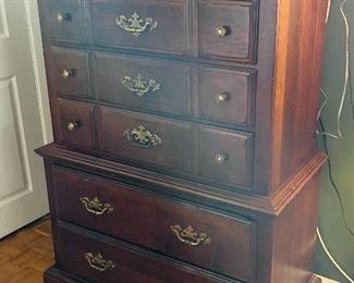 4.    Traditional 6 drawerTall Chest • 58"Hx35"Wx18"D • $175