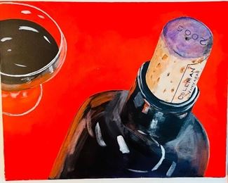 7.   Wine Coleman Vineyards 2005 • Acrylic on canvas • 28"x22" • $50