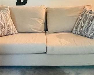 13.  Contemporary small space sofa • 31"Hx75"Wx37"D • $195
