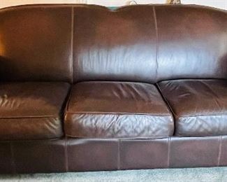 15.   Classic brown sofa • 34"Hx85"Wx40"D • $275