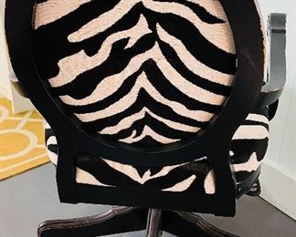 25.   Zebra Desk Chair • 38"Hx25"Wx25"D • $60