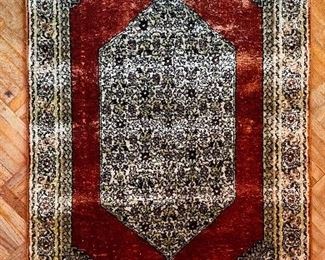 52.   Middle eastern prayer rug • Silk • 44"x24" • $150