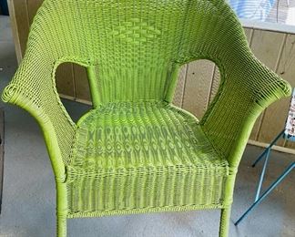 36.  All weather wicker chairs • sold as set of 2  • 33"Hx28"Wx24"D • $68