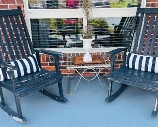 42.  Black rocking chair set • $80
