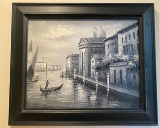 Black & White Venice Painting 
