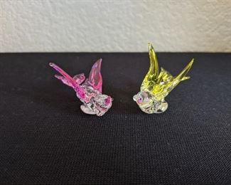 Colored Glass Birds