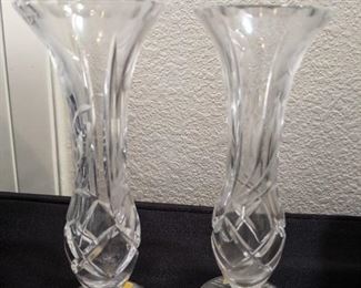 Crystal Footed Vases