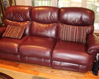 Older top notch leather sofa and love seat combo - in excellent condition
