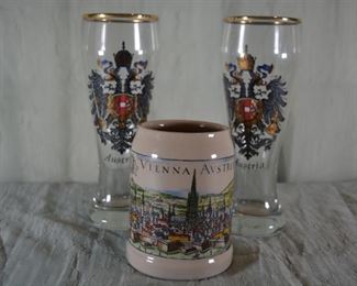 Austria and German mugs, steins, more