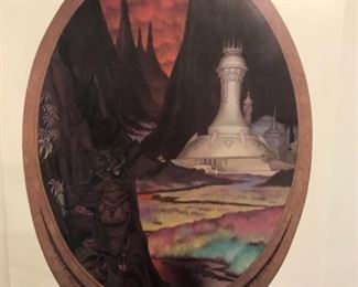 Wizard, Rings, Elves, and Things print number Two. 1976 Christopher Enterprises ( Fairfax prints)