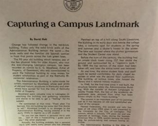 University of Kentucky building print 