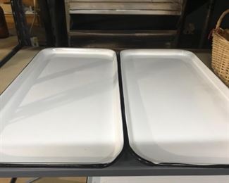 Extra large granite trays. Great for canning! 