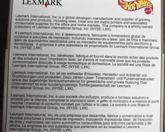 Hot Wheels made for Lexmark 