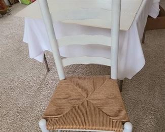 Ladder back chair with Wicker seat