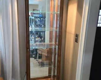 Lighted Curio cabinet 75 x 25 X 14