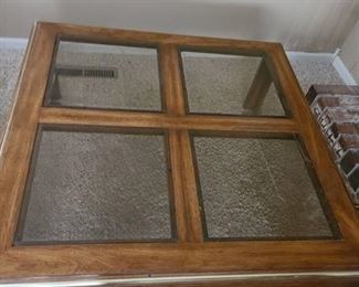 40 x 40 glass top coffee table