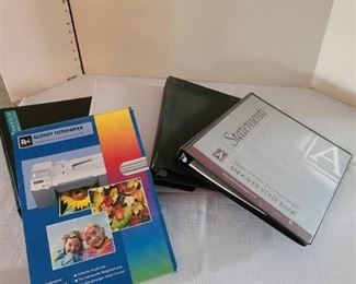 3 ring binders and glossy photo paper