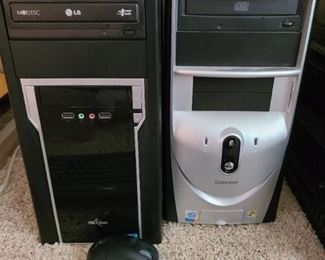 Gateway and LG computers with logitech keyboard and mouse