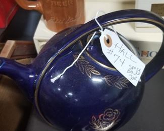 Hall Space Ball Jar Tea Pot Blue and Gold
