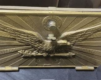 Old Brass Eagle Post Office plate  