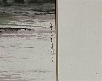 *Original* Art Watercolor Tsaatan Reindeer Herder Painting #2 Frame: 19x23in