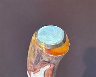 17pc Stag hand carved Anton Wingen Jr Othello German Carving Knife & Cutlery Set Dimensions: 2x18.25x10.25in HxWxD