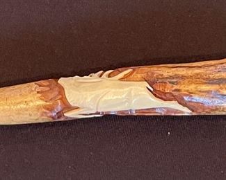 17pc Stag hand carved Anton Wingen Jr Othello German Carving Knife & Cutlery Set Dimensions: 2x18.25x10.25in HxWxD