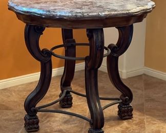 High-Top Pub Table Granite Tile 36.5in H x 41in diameter