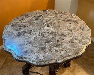 High-Top Pub Table Granite Tile 36.5in H x 41in diameter