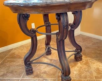 High-Top Pub Table Granite Tile 36.5in H x 41in diameter