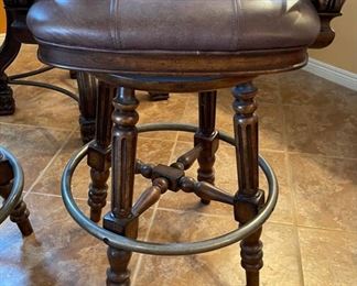 2pc Counter Height Chairs Bar Stools Swivel 46x25x19.5 seat: 29inH