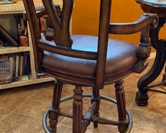 2pc Counter Height Chairs Bar Stools Swivel 46x25x19.5 seat: 29inH