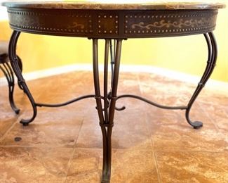 Granite Tile Dining Table & 4 Chairs 30 inches high by 45.5 inches diameter