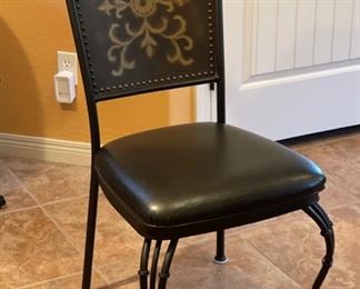 Granite Tile Dining Table & 4 Chairs 30 inches high by 45.5 inches diameter