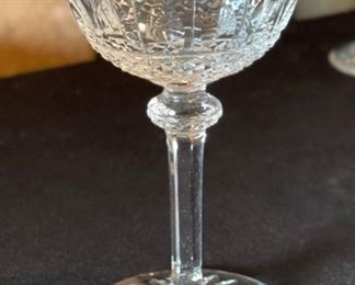 8pc St Louis France Tommy Crystal Glass Champagne/Tall Sherbet Glasses Saint 5.75inHx 4in diameter